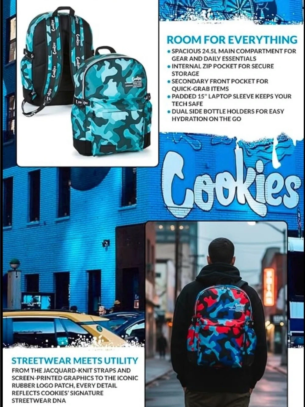 Cookies Off The Grid Smell Proof Backpack New with tags